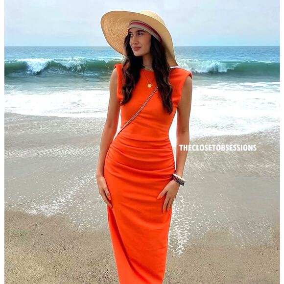 ZARA Fitted Midi Dress NWT LAST ONE!!! - Picture 1 of 16